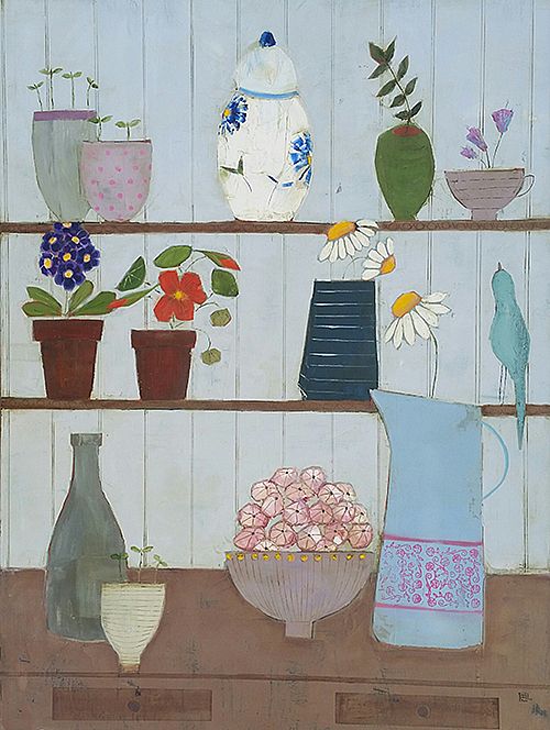 Eithne  Roberts - Shelflife bluebird and daisies